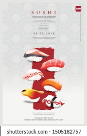 Poster of Sushi Restaurant Vector illustration