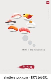 Poster of Sushi Restaurant Vector illustration