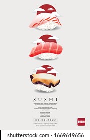Poster of Sushi Restaurant Vector illustration