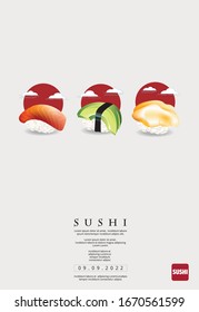 Poster of Sushi Restaurant Vector illustration