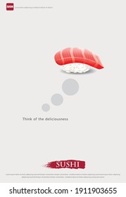 Poster of Sushi Restaurant Vector illustration