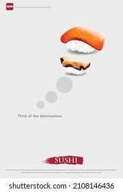 Poster of Sushi Restaurant Vector illustration