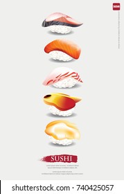 Poster of Sushi Restaurant Vector illustration