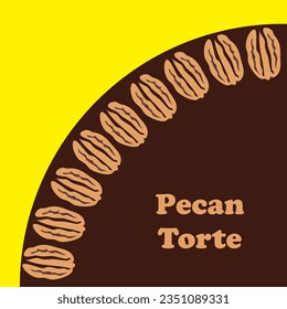 Poster for sweet dessert with pecans - Pecan Torte