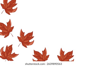 poster with the symbol of Canada, namely a red maple leaf without a background, for Canada Day or autumn designs