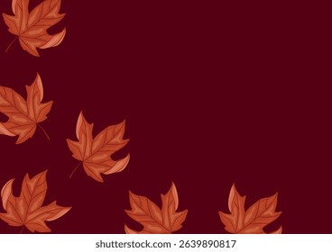 poster with the symbol of Canada, namely a red maple leaf on a red background, for Canada Day or autumn designs