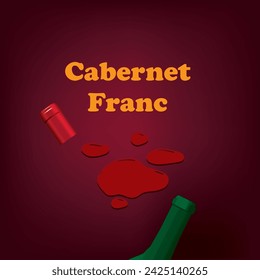 Poster of technical grape variety for the production of Cabernet Franc wines