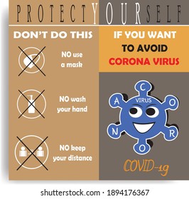 poster tempate background corona virus information