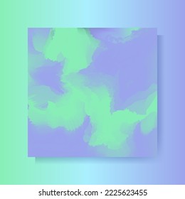Poster template in apple green and soft purple colors. Gradient mesh background can be used for marketing, advertising and web graphic design such as a landing pages, website banners, posters, flyers