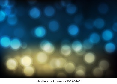 Poster Template with Bokeh Effect. Concert, Party, Theater, Dance, Presentation & Show Design. Colorful Space. Vector illustration
