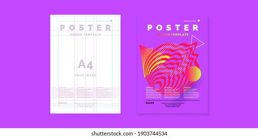 Poster template for business and cover modern journal. Vector graphics. Abstract geometric background, modern design.
