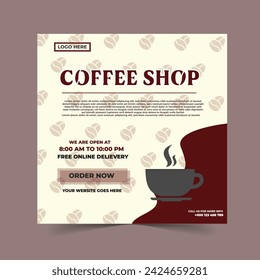  Poster template for coffee shop