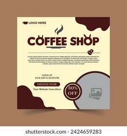  Poster template for coffee shop