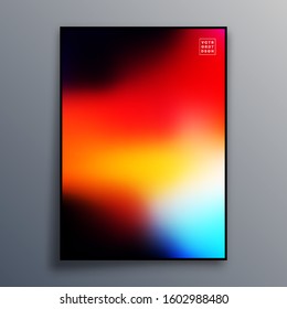 Poster template design with colorful gradient texture for wallpaper, flyer, placard, brochure cover, typography or other printing products. Vector illustration.