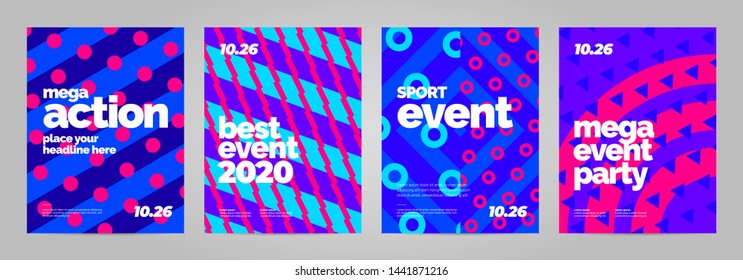 Poster template design for event, invitation or championship. Abstract background.