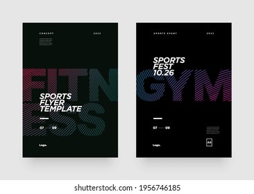 Poster template design for sports event. Sport background.