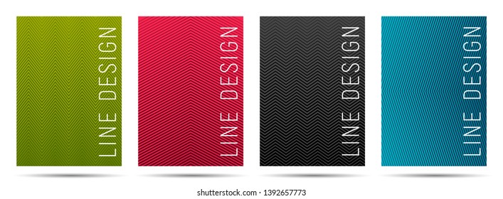 Poster template with different line pattern and big typography