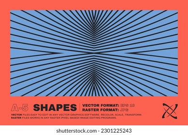 Poster template graphic design in Brutalism style. Vector cover layout with abstract elements and geometric shapes, useful for poster art, website headers, front page design, decorative prints.