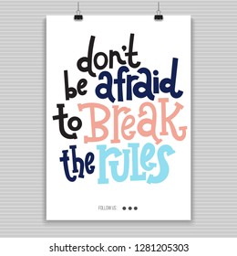 Poster template with hand drawn vector lettering. Comic phrases about weird people in the style of black humor. Quote for a party, social media, gift. Modern concept typography layout. 
