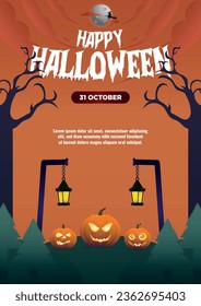 Poster Template Happy Halloween Background