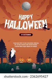 Poster Template Happy Halloween Background