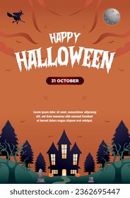 Poster Template Happy Halloween Background