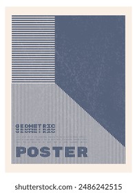 Concepto de ilustración de Plantilla de póster. Arquitectura de geometría estética contemporánea. Moderno póster abstracto Vector pósters minimalistas con Formas geométricas.