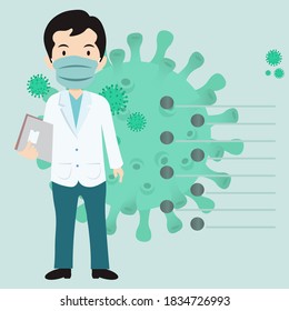 Poster Template Of Male Doctor's Tips For Corona Virus