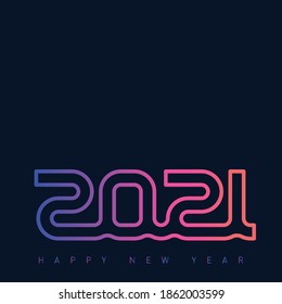 Plantilla de afiches para la fiesta de baile nocturno 2021. Cartel. Invitación a la fiesta de año nuevo. Portada moderna del calendario con inscripción original - 2021.