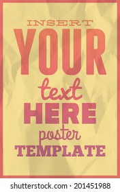 Poster template on colorful paper texture with frame - vector EPS10