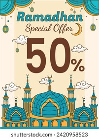  plantilla de afiches para la celebración de ramadhan