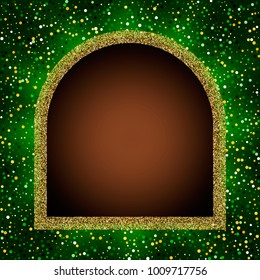 Poster Template with retro banner.  Design for presentation, concert, show. Vector illustration