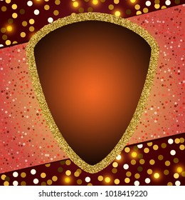 Poster Template with retro banner.  Design for presentation, concert, show. Vector illustration