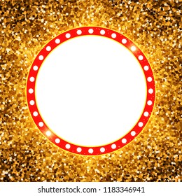 Poster Template with retro banner. Design for presentation, concert, show. Vector illustration