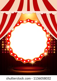 Poster Template with retro casino banner. Design for presentation, concert, show. Vector illustration