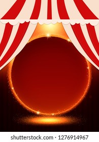  Poster Template with retro casino banner. Design for presentation, concert, show. Vector illustration