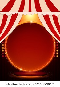  Poster Template with retro casino banner. Design for presentation, concert, show. Vector illustration