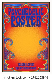 A poster template with a retro psychedelic vibe