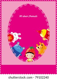poster template with safari animals