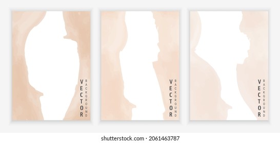 Poster template set. Hand drawn Watercolor background collection. Background vector illustration