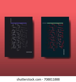 Poster template. Set of vector banners. Graphic cards.