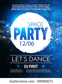 Poster Template with Shining Lights. Music, Concert, Party, Presentation, Business, Advertising & Sport Design. Vector illustration