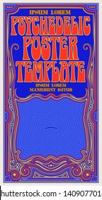 A Poster Template In The Style Of Psychedelic 1960s Graphics