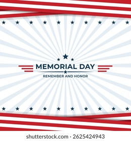 Poster template for usa memorial day celebration.