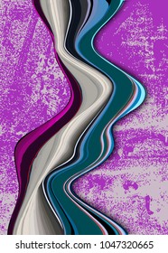 Poster template vector covers design. Future  graphic art templa