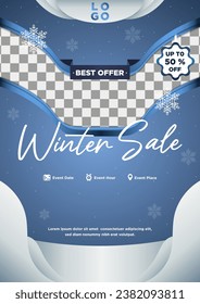 Poster Template Winter Sales Exclusive Design 