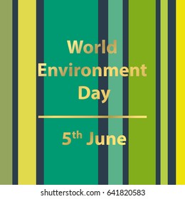 Poster Template. World Environment Day. Everyone cares about nature Concept. Volunteer program. Conference participant badge or brochure. Earth Day. Vector EPS 10