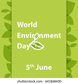 Poster Template. World Environment Day. Everyone cares about nature Concept. Volunteer program. Conference participant badge or brochure. Earth Day. Vector EPS 10