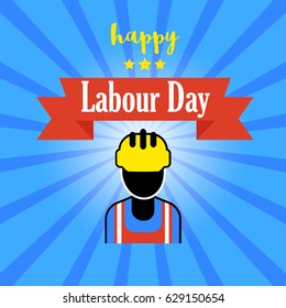 Poster template for world's labour day. Worker's day design element.