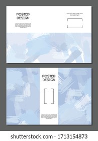  Plantillas de póster. Diseño abstracto con textura de formas azules
